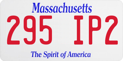 MA license plate 295IP2
