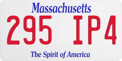 MA license plate 295IP4