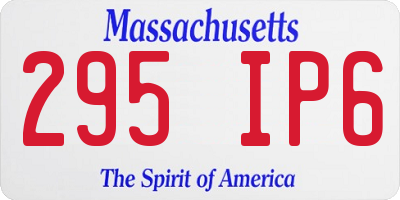MA license plate 295IP6