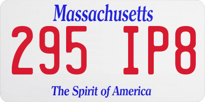 MA license plate 295IP8