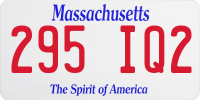 MA license plate 295IQ2