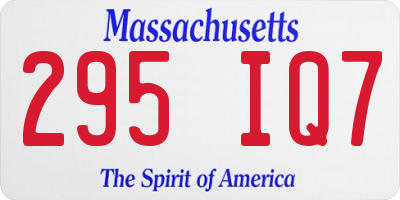 MA license plate 295IQ7