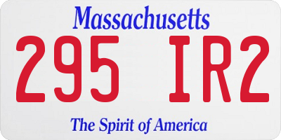 MA license plate 295IR2
