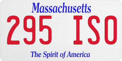 MA license plate 295IS0