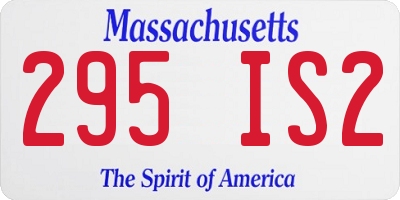 MA license plate 295IS2