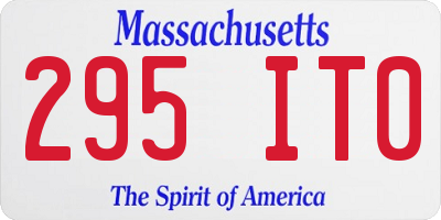 MA license plate 295IT0