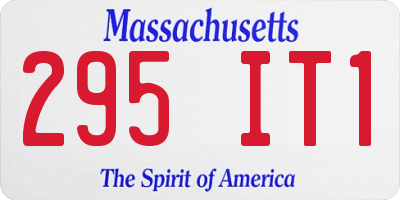 MA license plate 295IT1