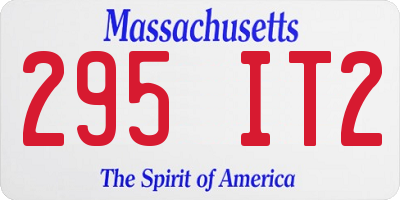 MA license plate 295IT2