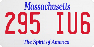 MA license plate 295IU6