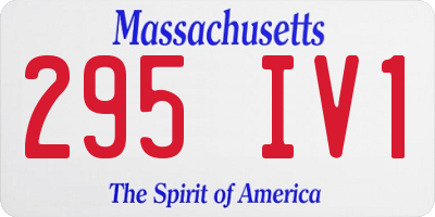MA license plate 295IV1