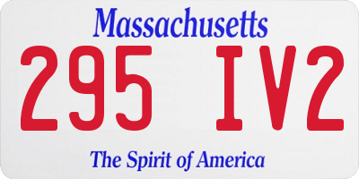 MA license plate 295IV2