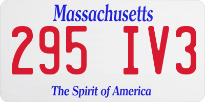 MA license plate 295IV3