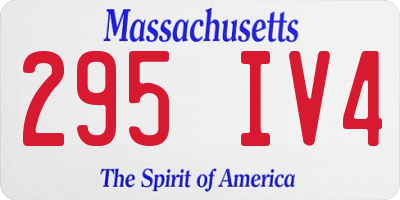 MA license plate 295IV4