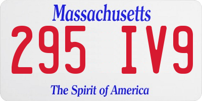 MA license plate 295IV9