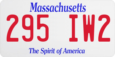MA license plate 295IW2