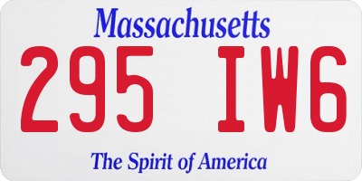 MA license plate 295IW6