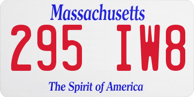 MA license plate 295IW8
