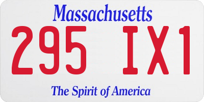 MA license plate 295IX1