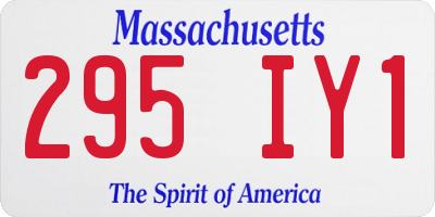 MA license plate 295IY1