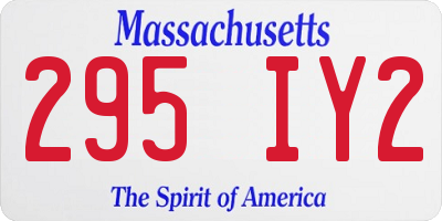 MA license plate 295IY2