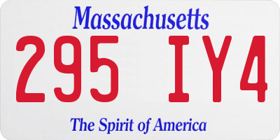 MA license plate 295IY4