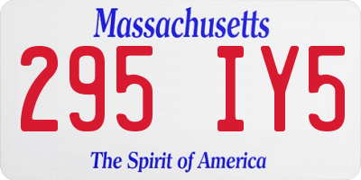 MA license plate 295IY5