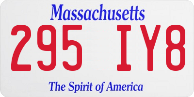 MA license plate 295IY8