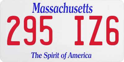 MA license plate 295IZ6