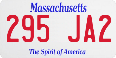 MA license plate 295JA2