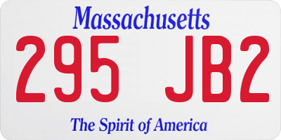 MA license plate 295JB2