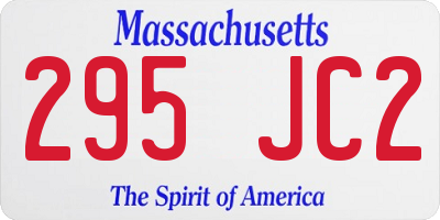 MA license plate 295JC2