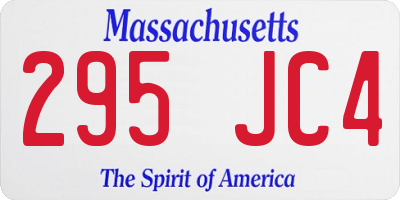 MA license plate 295JC4