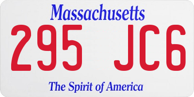 MA license plate 295JC6