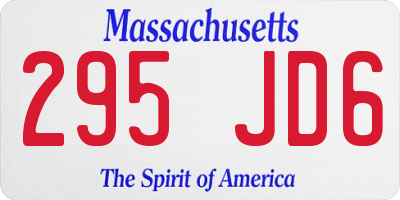 MA license plate 295JD6