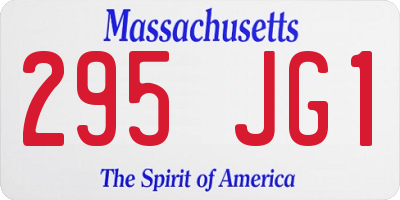 MA license plate 295JG1