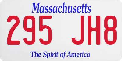 MA license plate 295JH8