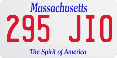 MA license plate 295JI0