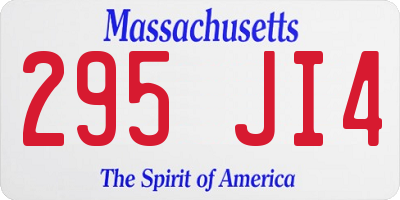 MA license plate 295JI4