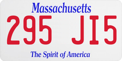 MA license plate 295JI5