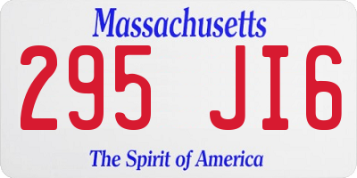 MA license plate 295JI6