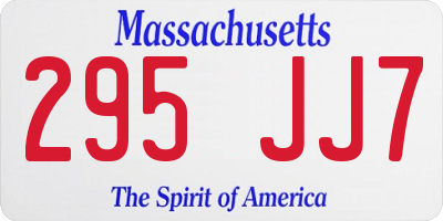 MA license plate 295JJ7