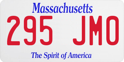 MA license plate 295JM0