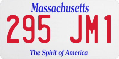 MA license plate 295JM1