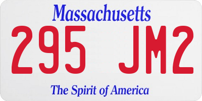 MA license plate 295JM2