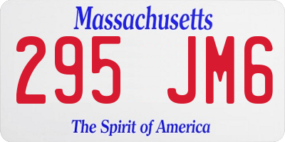 MA license plate 295JM6