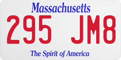 MA license plate 295JM8