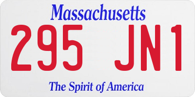MA license plate 295JN1
