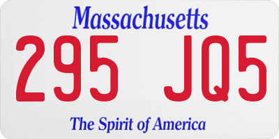 MA license plate 295JQ5