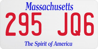 MA license plate 295JQ6