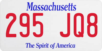 MA license plate 295JQ8